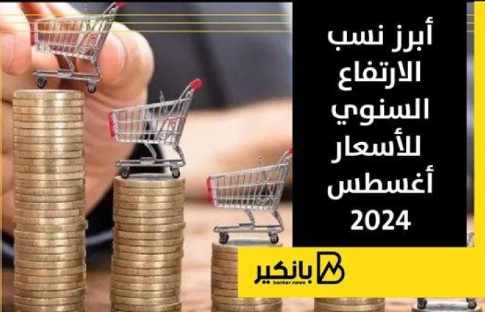 أبرز نسب الارتفاع السنوي للأسعار أغسطس 2024