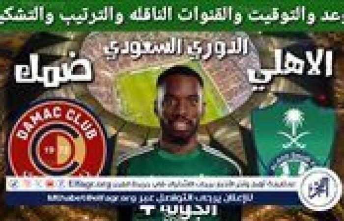 بالبلدي: موعد مباراة الأهلي وضمك في دوري روشن السعودي والقنوات الناقلة